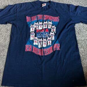 Vintage 1992 Nutmeg USA Basketball Dream Team T-Shirt Size XL VTG
